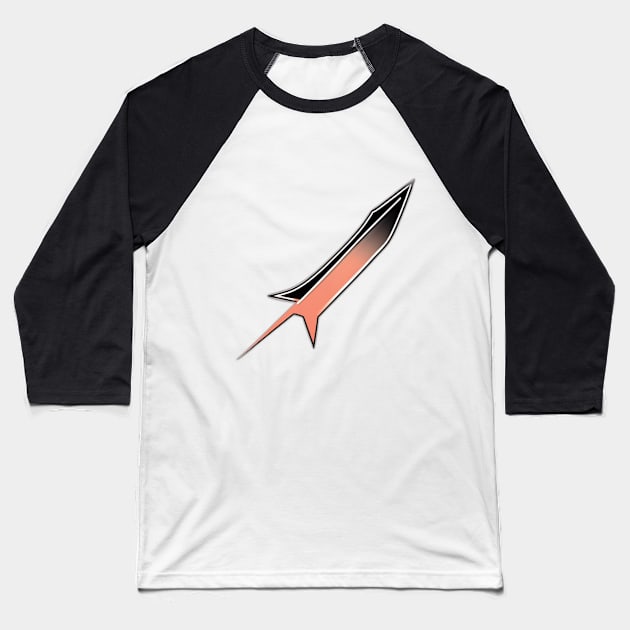 Sleek Space Rocket Icon Design No. 607 Baseball T-Shirt by cornelliusy